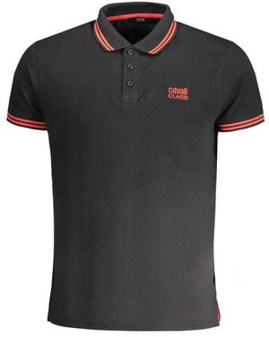 Roberto Cavalli Cotton Polo Shirt - Black