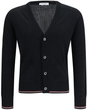 Thom Browne Black Wool Oves Aries Cardigan