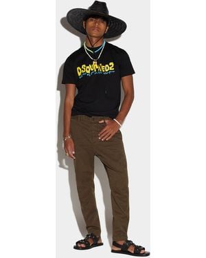 DSquared² Green Fibres Casual Trousers - Multicolour