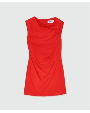 MSGM Viscose Casual Dress - Red