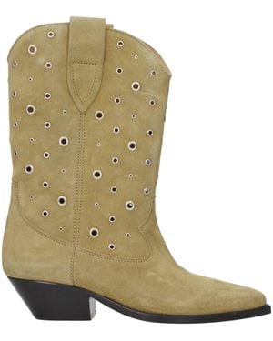 Isabel Marant 'Duerto' Western Boots With Studs - Green