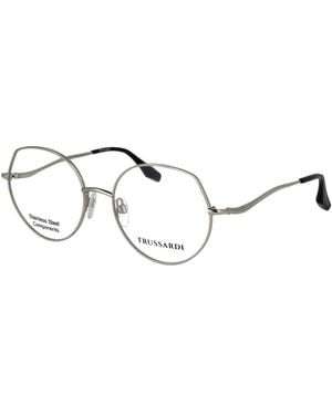 Trussardi Silver Stainless Steel Glasses (frames) - Metallic