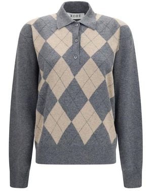 Rohe Grey Polyamide Polo Shirt - Blue