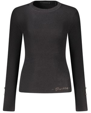 Guess Round-Neck Knitwear - Black