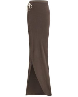 Moncler Brown Cotton Long Skirt