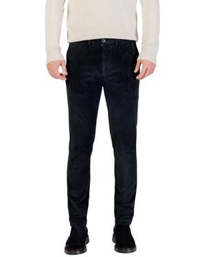 Borghese Blue Cotton Casual Pants