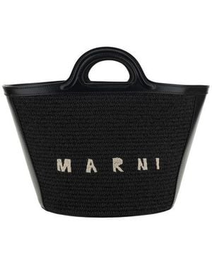Marni Black Cotton Shoulder Bag
