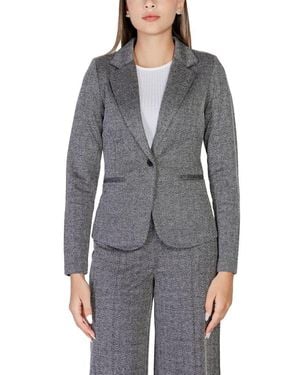 Ichi Black Polyester Suits & Blazer - Grey