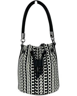 Marc Jacobs Mini Monogram Crossbody Bucket Bag - Black