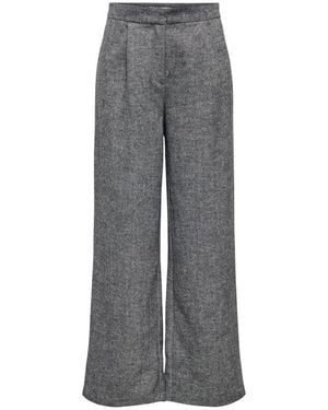 ONLY Gray Recycled Polyester Casual Pants