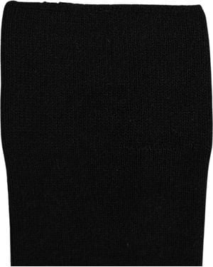 Dolce & Gabbana Men Black Viscose Logo Knee High Accessory Socks