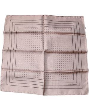 Dolce & Gabbana Polka Dots Square Handkerchief Scarf - Pink
