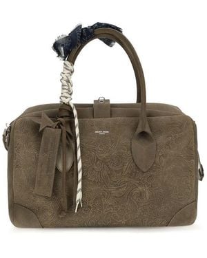 Golden Goose Brown Calf Leather Bos Taurus Handbag - Multicolour