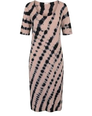 Malo Purple Cotton Dress - Multicolor