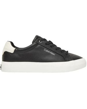 Calvin Klein Black Leather Low Top Sneakers