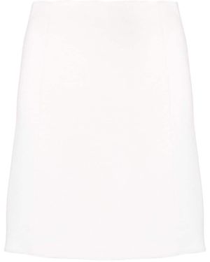 P.A.R.O.S.H. Above-Knee Wool Skirt - White