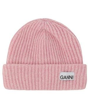 Ganni Beanie Cap - Pink