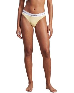 Calvin Klein Beige Cotton Pantie - Brown