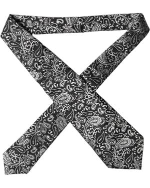 Dolce & Gabbana Paisley Silk Adjustable Neckwomen's Tie - Black
