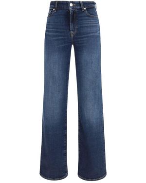 7FOR Blue Cotton Bootcut Jeans