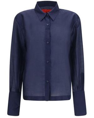 THE LATEST Blue Wool Oves Aries Dress Shirt