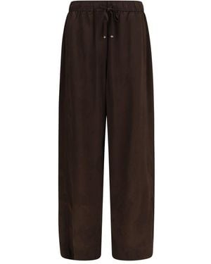 Ganni Brown Acetate Casual Trousers