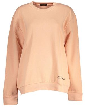 Roberto Cavalli Elegant Long-Sleeved Fleece Sweatshirt - Natural