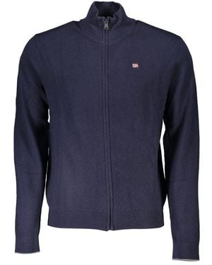 Napapijri Chic Embroide Zip Cardigan - Blue