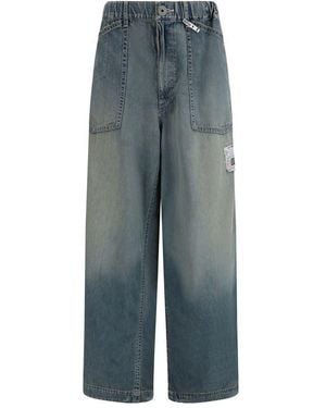 Maison Mihara Yasuhiro Cotton Relaxed Fit Jeans - Blue