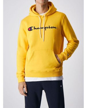 Champion Yellow Cotton Sweatshirt