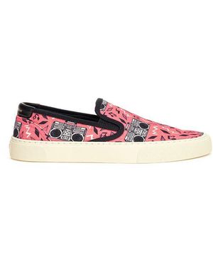 Saint Laurent Court Classic Boombox Slipons - Pink