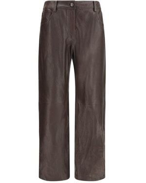 Magda Butrym Brown Leather Pants