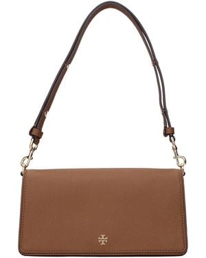 Tory Burch Brown Leather Shoulder Bag