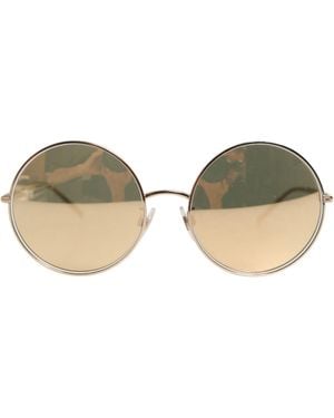 Dolce & Gabbana Metal Round Shades Eyewear Sunglasses - Metallic