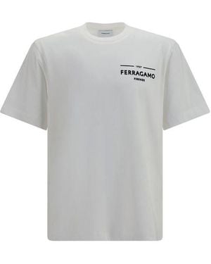 Ferragamo White Cotton T - Grey