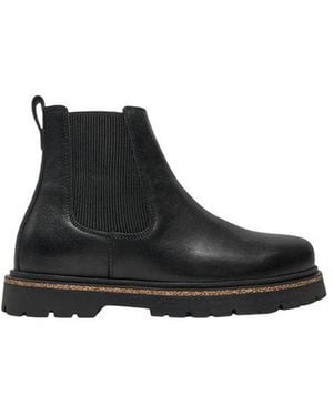 Birkenstock Black Leather Ankle Boots
