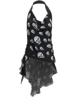 McQueen Black Silk Scarf