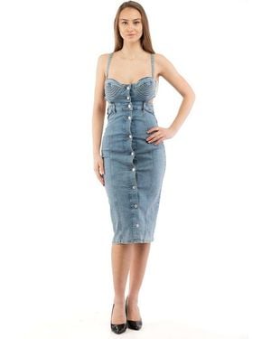 Moschino Cotton Casual Dress - Blue
