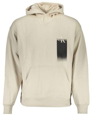 Calvin Klein Beige Cotton Sweatshirt - Natural