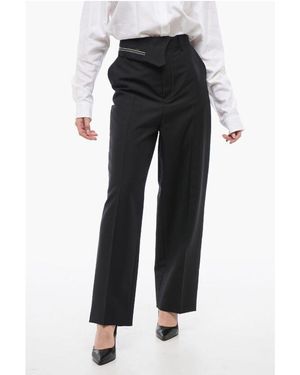 Fendi Cropped Carrot Fit Trousers - Black