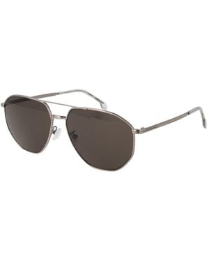 BOSS Silver Men Sunglasses - Gray
