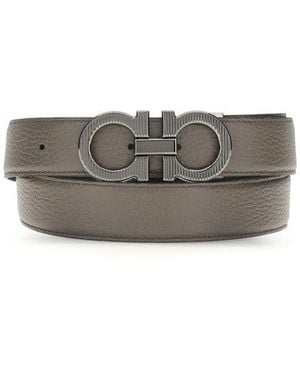 Ferragamo Reversible Gancini Belt - Gray