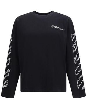 Off-White c/o Virgil Abloh Black Cotton Sportswear - S - Blue