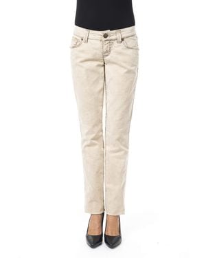 Byblos Chic Slim Fit Artisanal Jeans - Natural