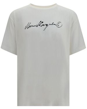 MM6 by Maison Margiela White Cotton T - Grey