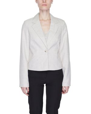 Vero Moda Grey Polyester Blazer - White