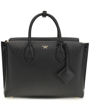 MCM Black Calf Leather Bos Taurus Handbag