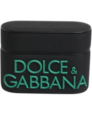 Dolce & Gabbana Silicone Embossed Logo Airpods Case - Green