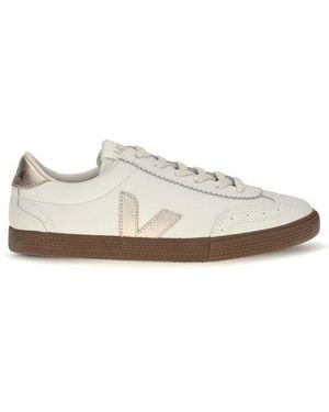 Veja White Calf Leather Bos Taurus Low Top Sneakers