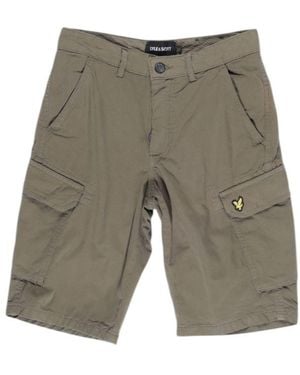 Lyle & Scott Green Cotton Short - Grey